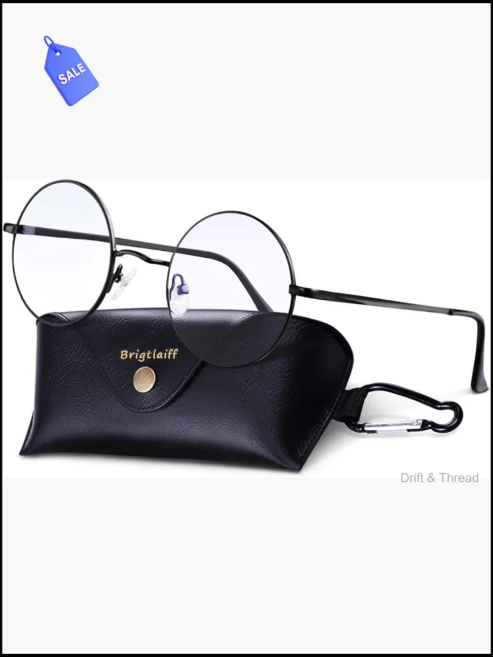 Round Blue Light Blocking Glasses for Men Women Computer Gaming TV Anti